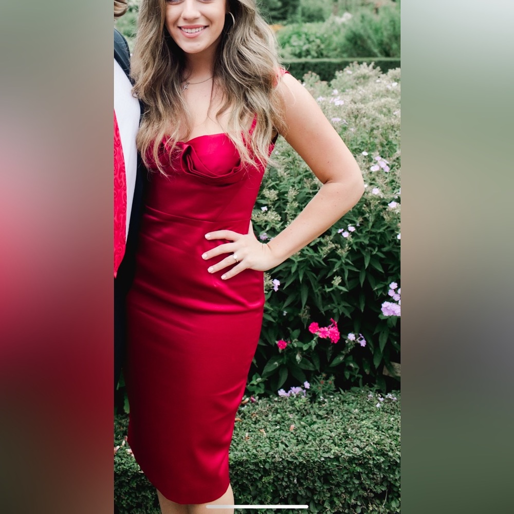 HOUSE OF CB - Red MIDI Dress